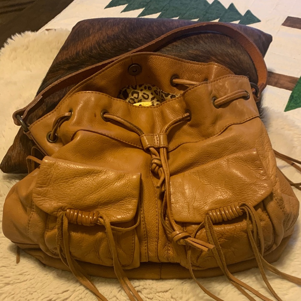 Lucky Brand Tan Leather Shoulder Bag